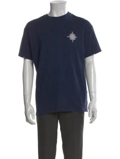 Pre-owned Kith Graphic Print Crew Neck T-shirt In Blue