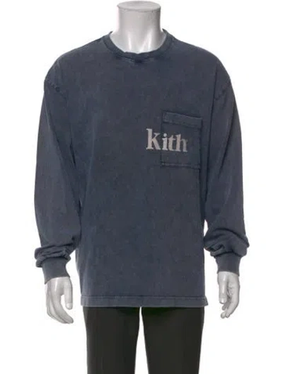 Pre-owned Kith Graphic Print Crew Neck T-shirt In Blue