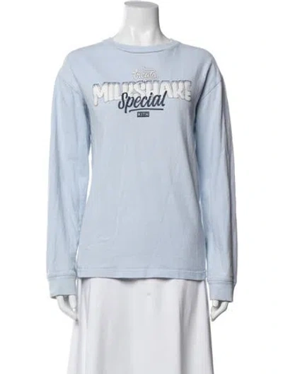 Pre-owned Kith Graphic Print Crew Neck T-shirt In Blue