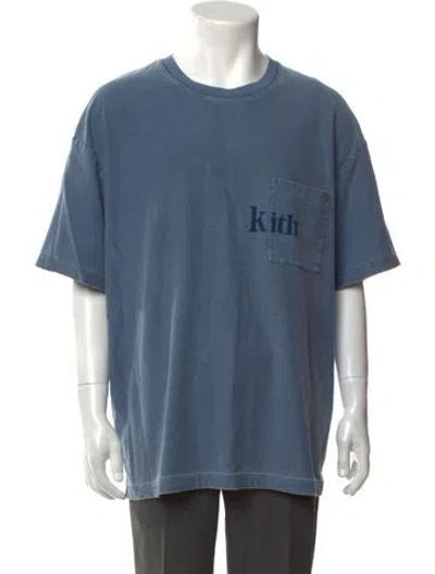 Pre-owned Kith Graphic Print Crew Neck T-shirt In Blue