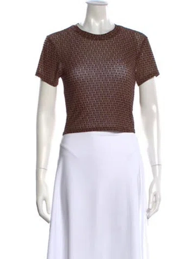 Pre-owned Kith Graphic Print Crew Neck T-shirt In Brown