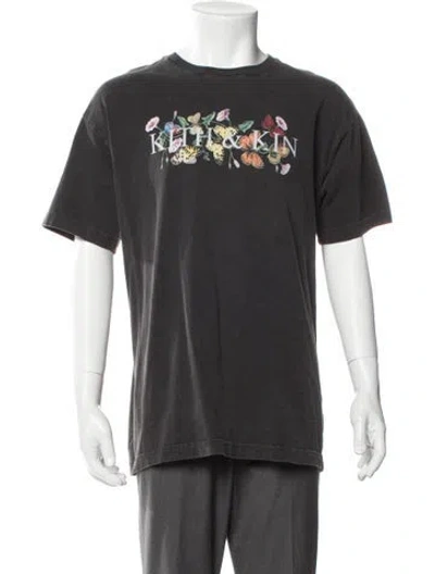 Pre-owned Kith Graphic Print Crew Neck T-shirt In Gray