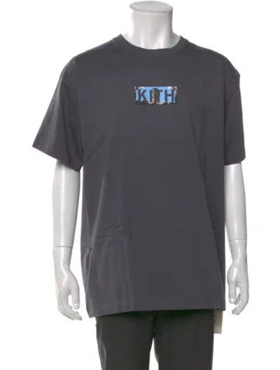 Pre-owned Kith Graphic Print Crew Neck T-shirt In Gray