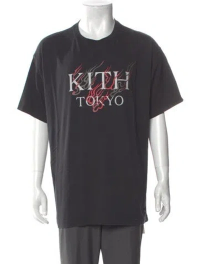 Pre-owned Kith Graphic Print Crew Neck T-shirt In Gray