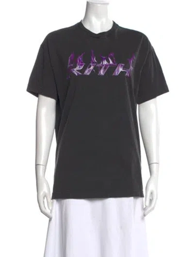 Pre-owned Kith Graphic Print Crew Neck T-shirt In Gray