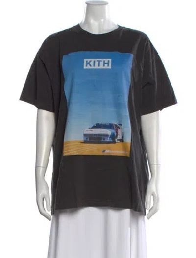 Pre-owned Kith Graphic Print Crew Neck T-shirt In Gray