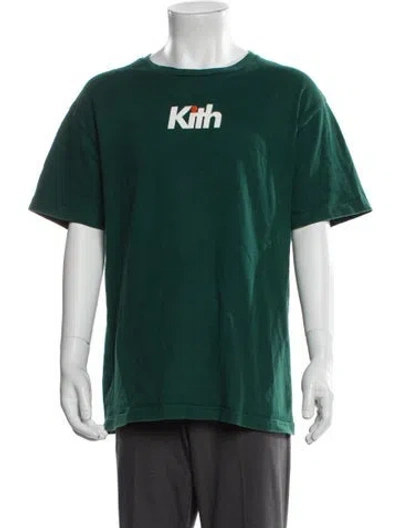 Pre-owned Kith Graphic Print Crew Neck T-shirt In Green