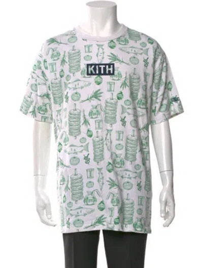 Pre-owned Kith Graphic Print Crew Neck T-shirt In Green