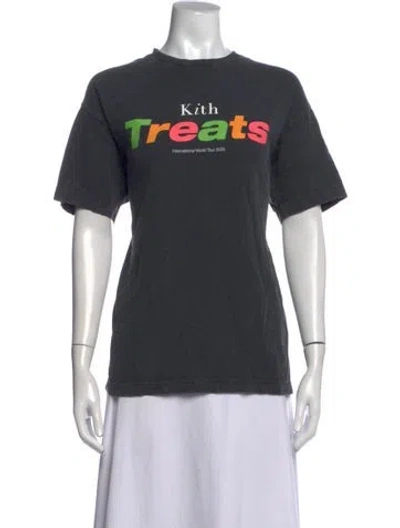 Pre-owned Kith Graphic Print Crew Neck T-shirt In Grey