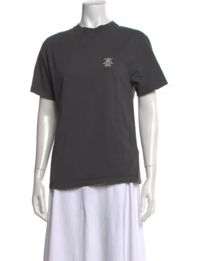 Pre-owned Kith Graphic Print Crew Neck T-shirt In Grey