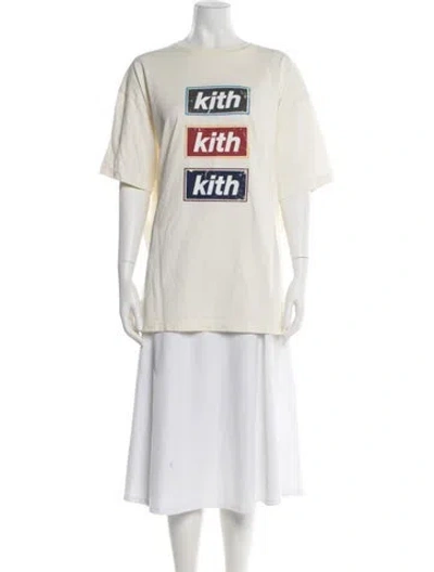 Pre-owned Kith Graphic Print Crew Neck T-shirt In Neutral