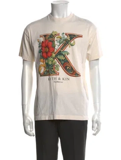 Pre-owned Kith Graphic Print Crew Neck T-shirt In Neutral