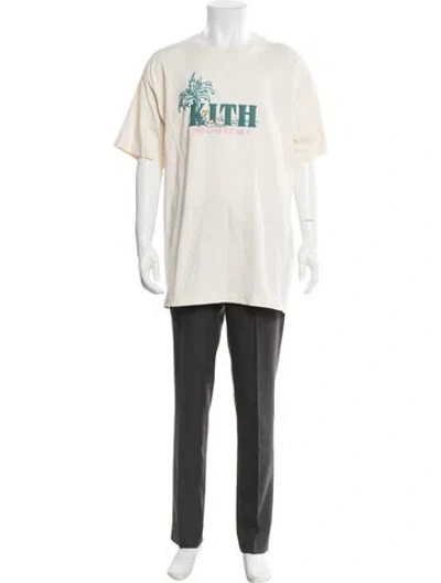 Pre-owned Kith Graphic Print Crew Neck T-shirt In Neutral