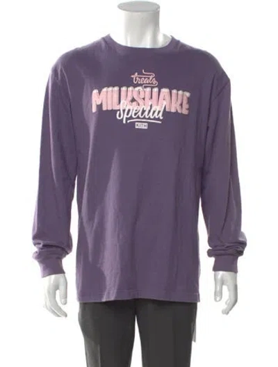Pre-owned Kith Graphic Print Crew Neck T-shirt In Purple
