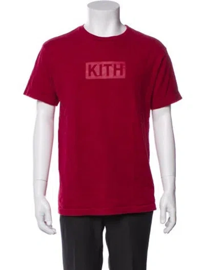 Pre-owned Kith Graphic Print Crew Neck T-shirt In Red