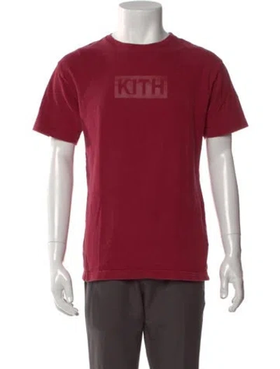 Pre-owned Kith Graphic Print Crew Neck T-shirt In Red