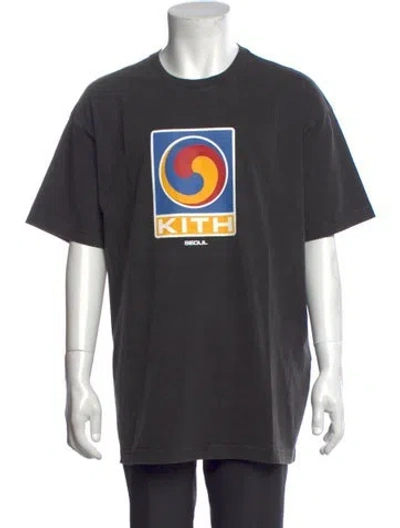 Pre-owned Kith Graphic Print Crew Neck T-shirt W/ Tags In Grey