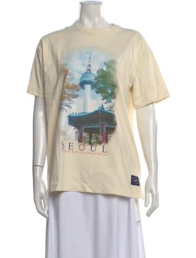 Pre-owned Kith Graphic Print Crew Neck T-shirt W/ Tags In Neutral