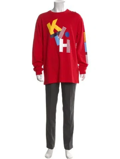 Pre-owned Kith Graphic Print Crew Neck T-shirt W/ Tags In Red