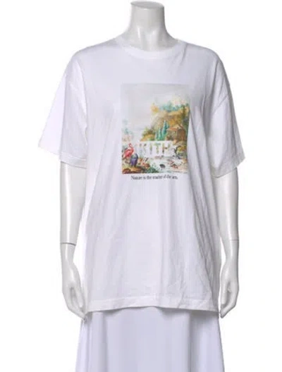 Pre-owned Kith Graphic Print Crew Neck T-shirt In White