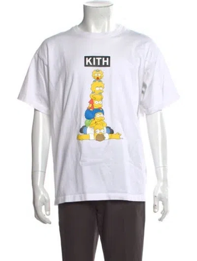 Pre-owned Kith Graphic Print Crew Neck T-shirt In White