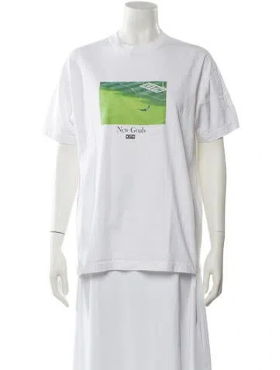 Pre-owned Kith Graphic Print Crew Neck T-shirt In White