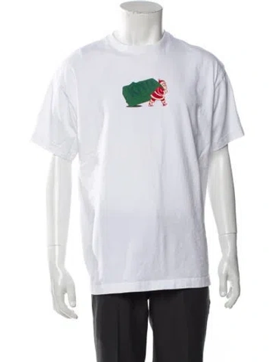 Pre-owned Kith Graphic Print Crew Neck T-shirt In White