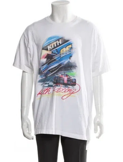 Pre-owned Kith Graphic Print Crew Neck T-shirt In White