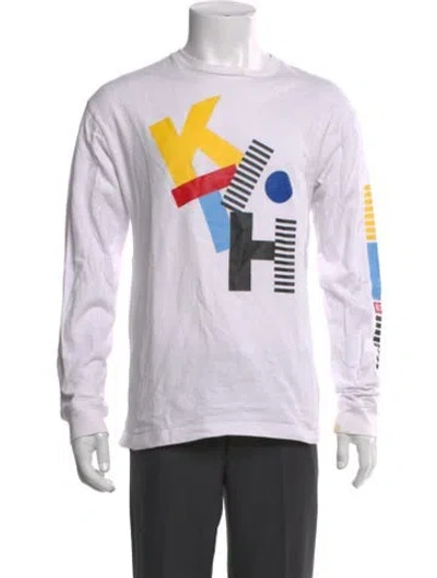 Pre-owned Kith Graphic Print Crew Neck T-shirt In White