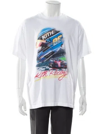 Pre-owned Kith Graphic Print Crew Neck T-shirt In White