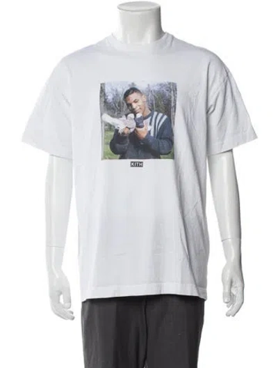 Pre-owned Kith Graphic Print Crew Neck T-shirt In White