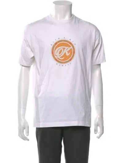 Pre-owned Kith Graphic Print Crew Neck T-shirt In White