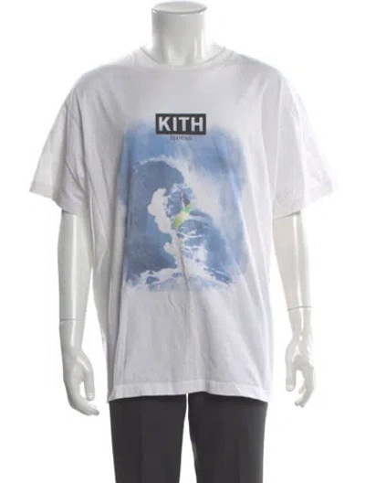 Pre-owned Kith Graphic Print Crew Neck T-shirt In White