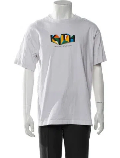 Pre-owned Kith Graphic Print Crew Neck T-shirt In White