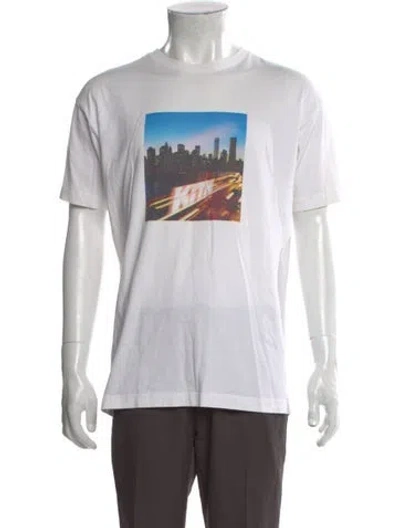 Pre-owned Kith Graphic Print Crew Neck T-shirt In White