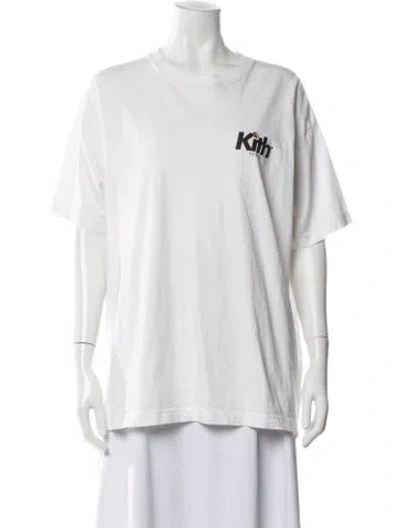 Pre-owned Kith Graphic Print Crew Neck T-shirt In White