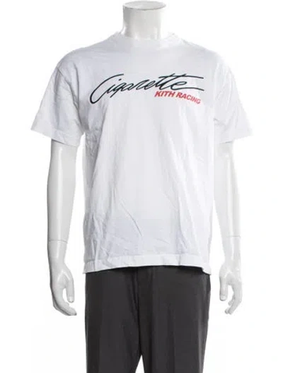 Pre-owned Kith Graphic Print Crew Neck T-shirt In White