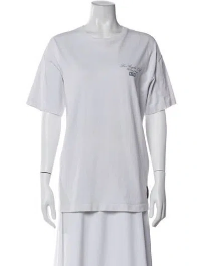 Pre-owned Kith Graphic Print Crew Neck T-shirt In White