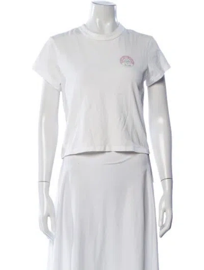 Pre-owned Kith Graphic Print Crew Neck T-shirt In White