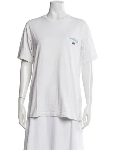 Pre-owned Kith Graphic Print Crew Neck T-shirt In White