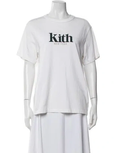 Pre-owned Kith Graphic Print Crew Neck T-shirt In White