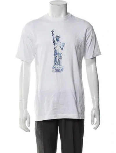 Pre-owned Kith Graphic Print Crew Neck T-shirt In White