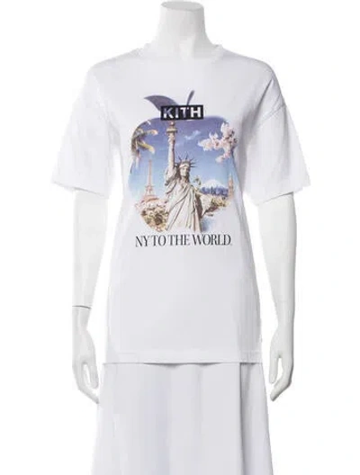 Pre-owned Kith Graphic Print Crew Neck T-shirt In White