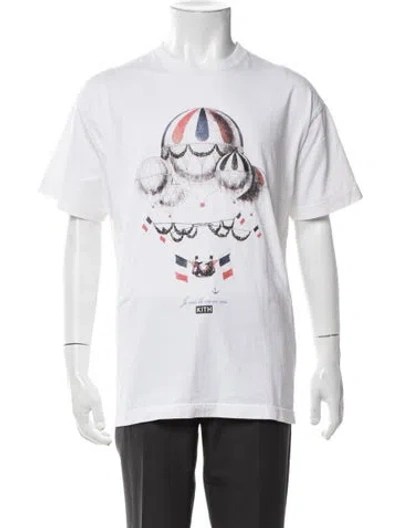 Pre-owned Kith Graphic Print Crew Neck T-shirt In White