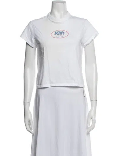 Pre-owned Kith Graphic Print Crew Neck T-shirt In White