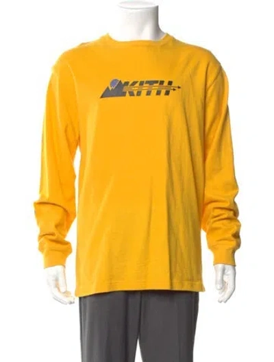 Pre-owned Kith Graphic Print Crew Neck T-shirt In Yellow