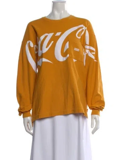 Pre-owned Kith Graphic Print Crew Neck T-shirt In Yellow