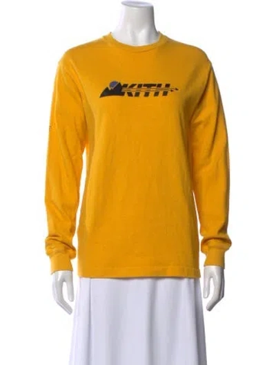 Pre-owned Kith Graphic Print Crew Neck T-shirt In Yellow