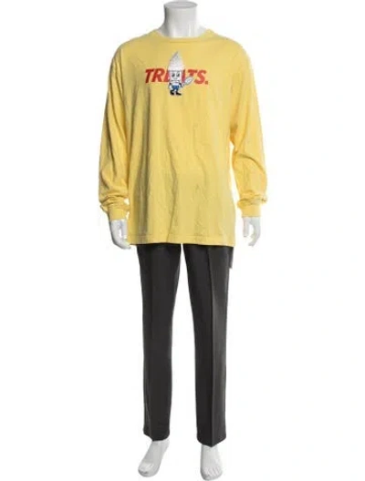 Pre-owned Kith Graphic Print Crew Neck T-shirt In Yellow