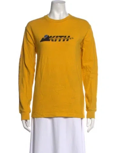 Pre-owned Kith Graphic Print Crew Neck T-shirt In Yellow
